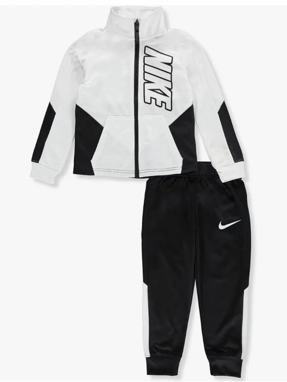 Nike Kids Color Block Full Zip Hoodie and Jogger Pants Two-Piece Track Set